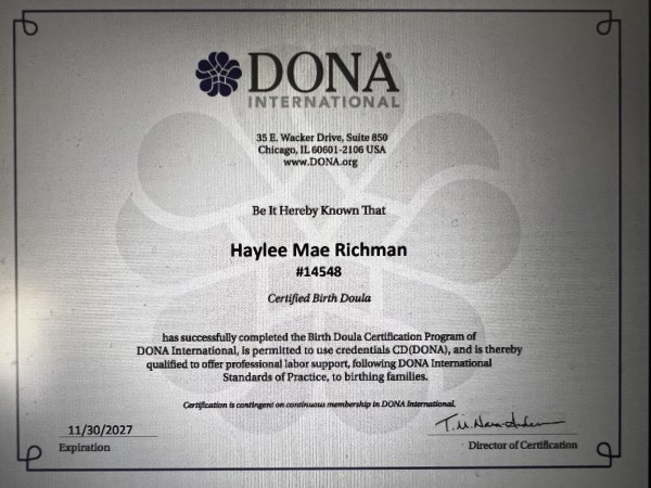 Certification