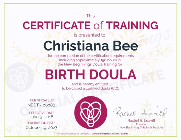 Certification