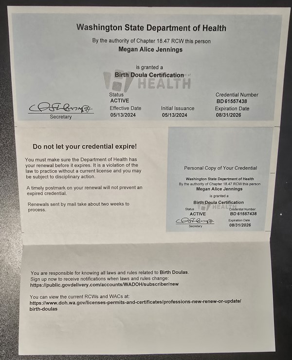 Certification