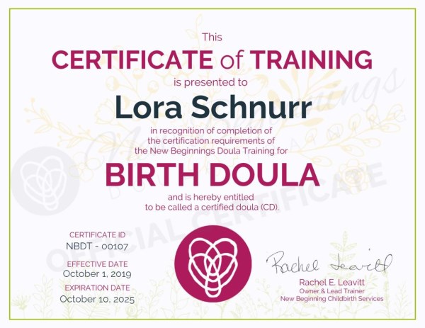 Certification