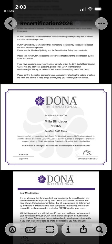 Certification