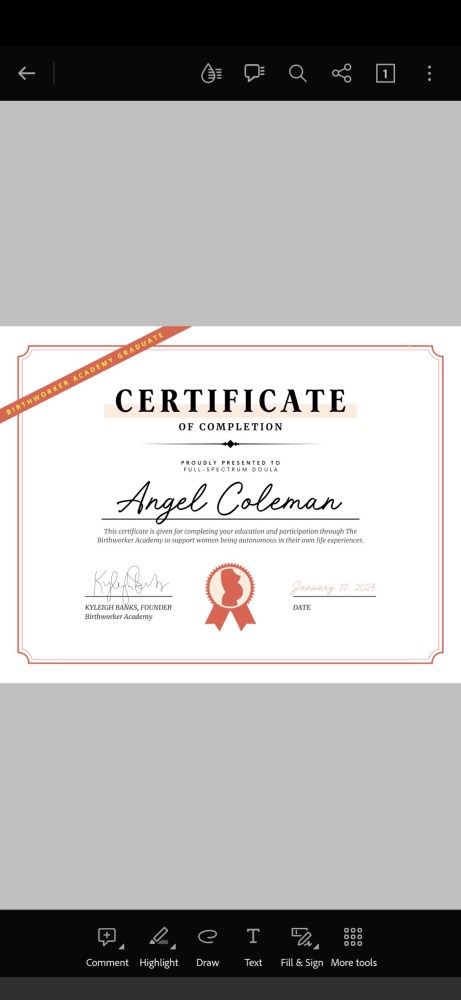 Certification