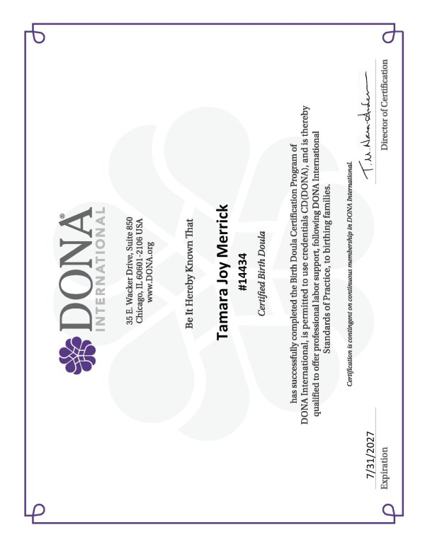 Certification