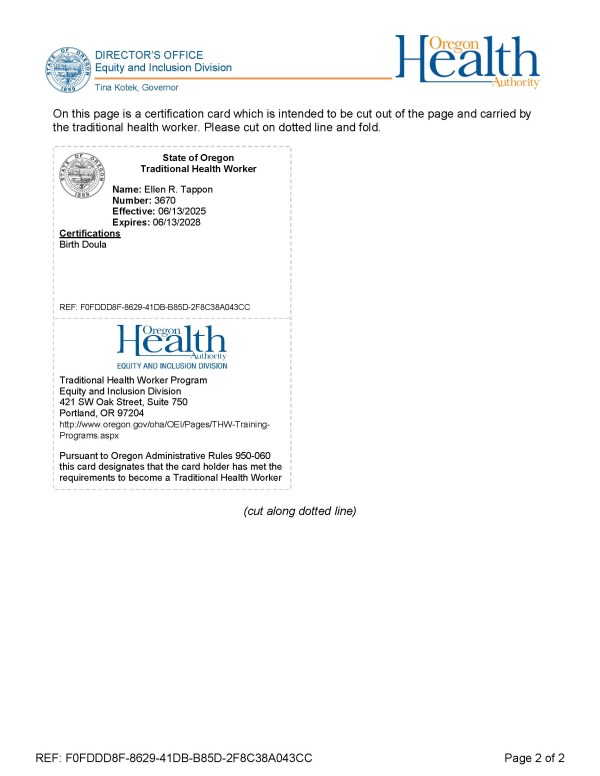 Certification