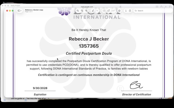 Certification