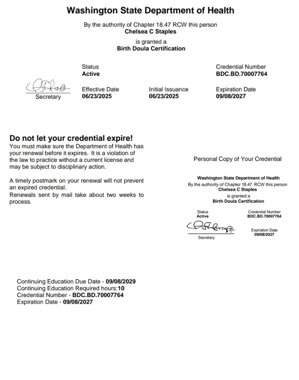 Certification