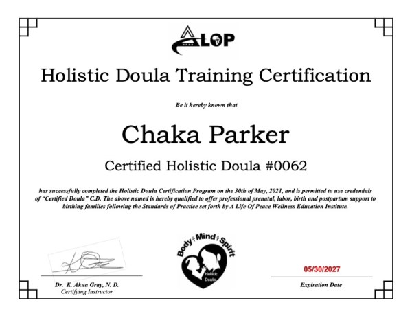Certification