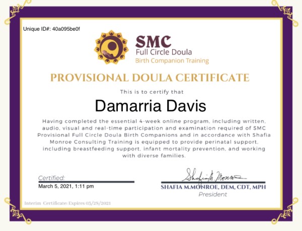 Certification