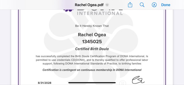 Certification
