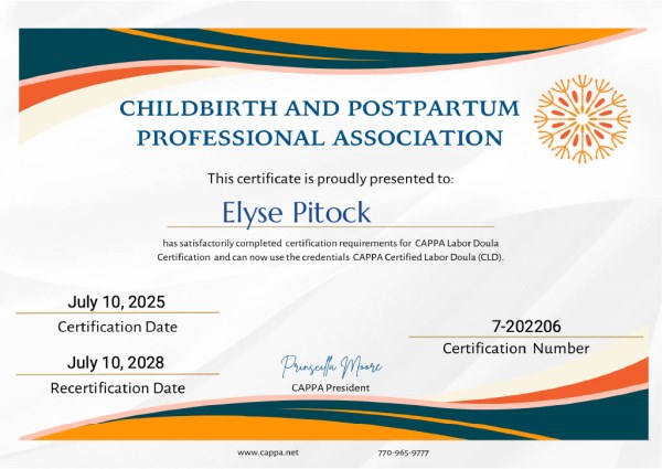 Certification