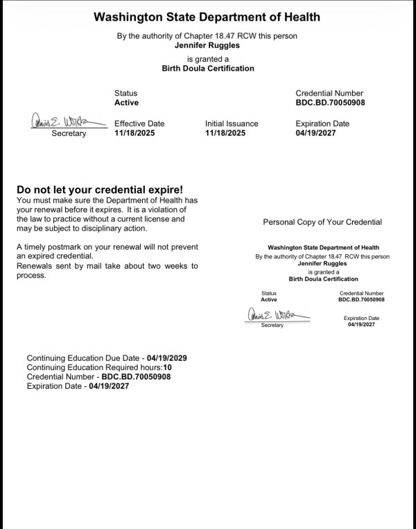 Certification