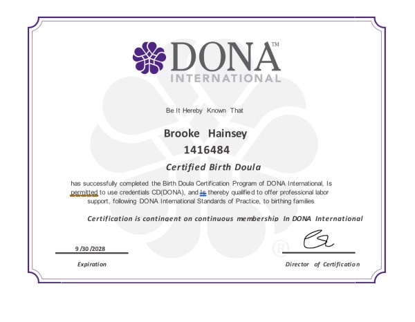 Certification