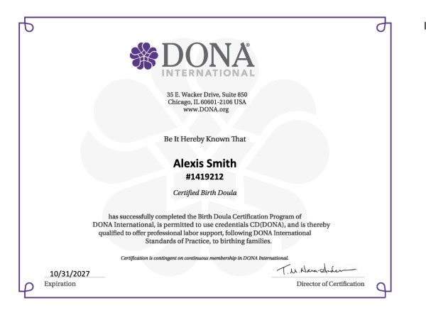 Certification