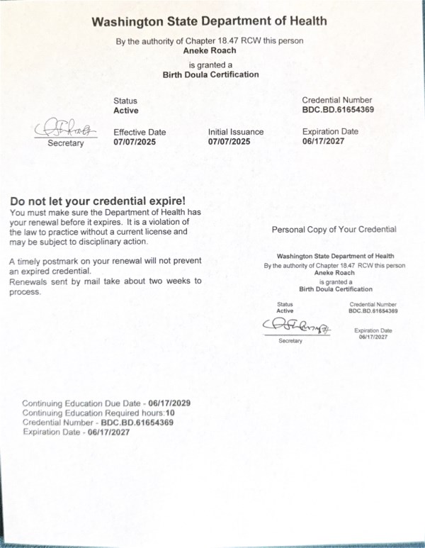 Certification