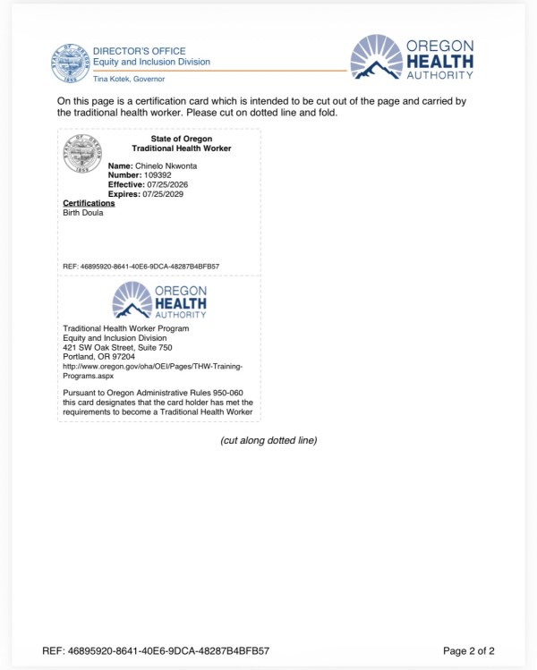 Certification