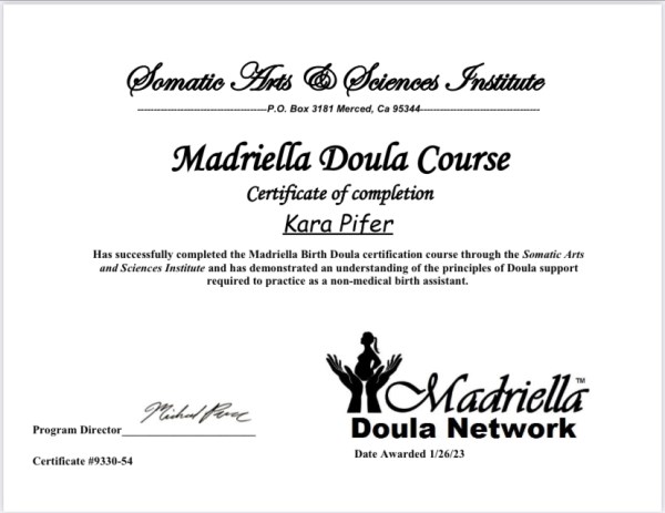 Certification