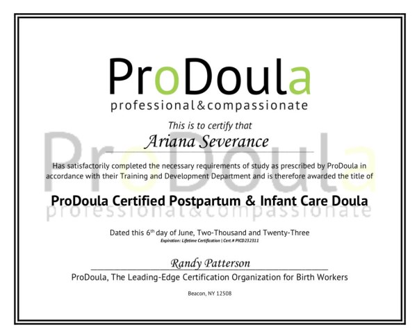 Certification