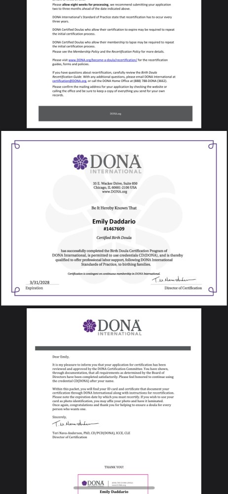 Certification