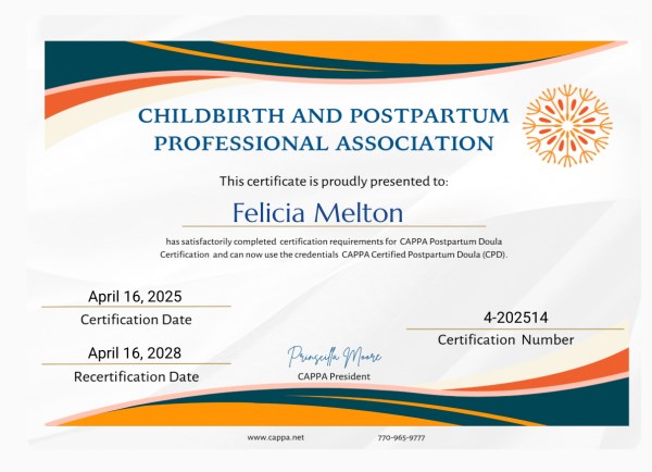 Certification
