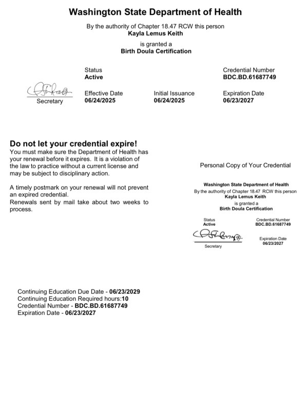 Certification