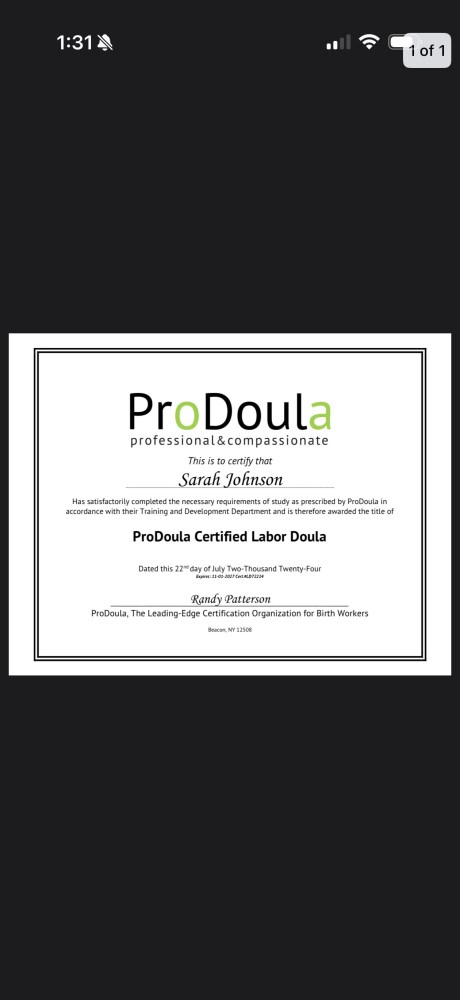 Certification