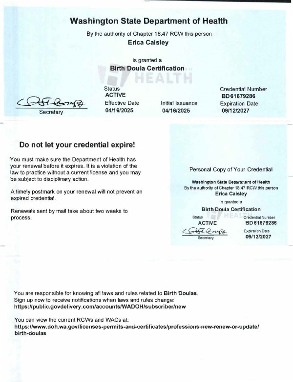 Certification