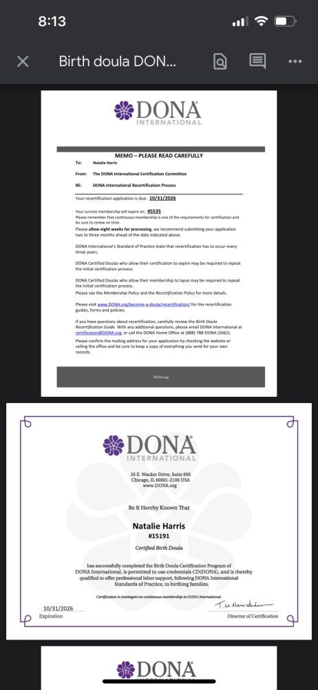 Certification