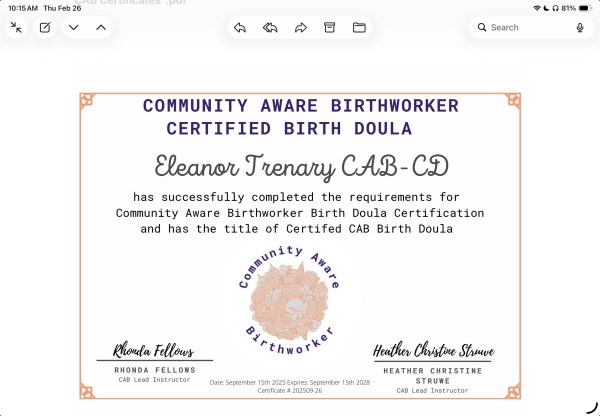 Certification