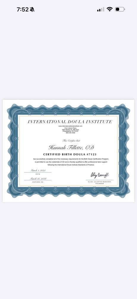 Certification