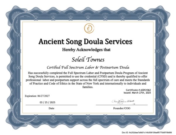 Certification