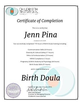 Certification