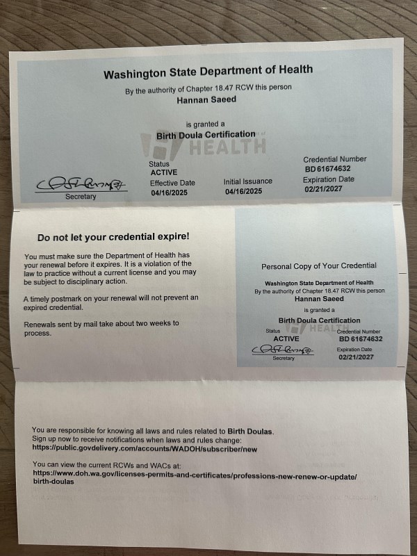 Certification
