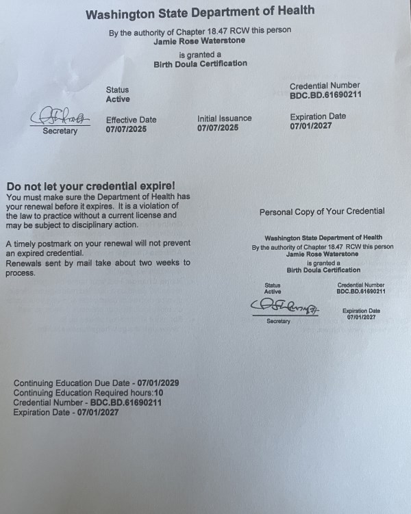 Certification