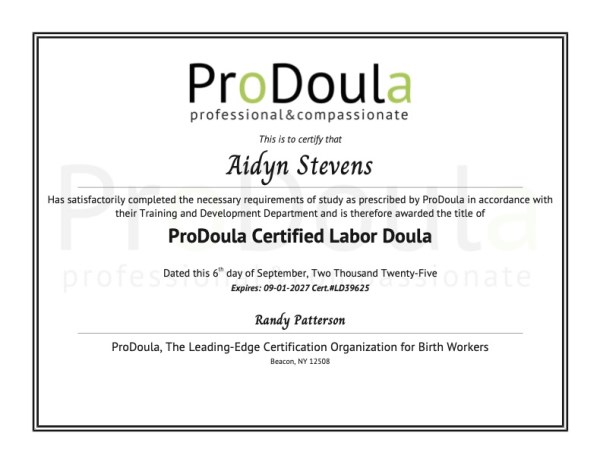 Certification