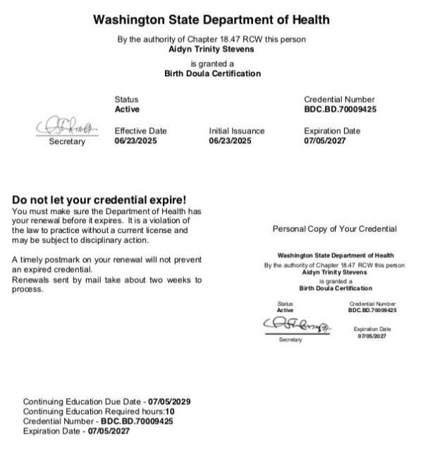Certification
