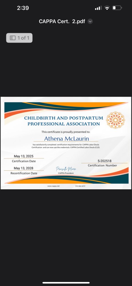 Certification