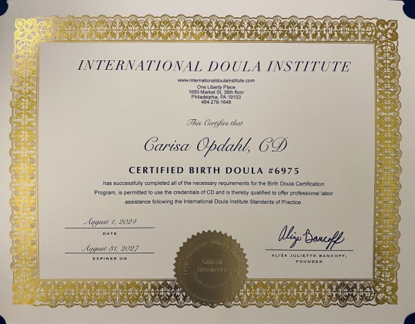 Certification