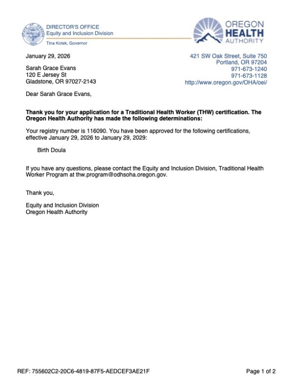 Certification