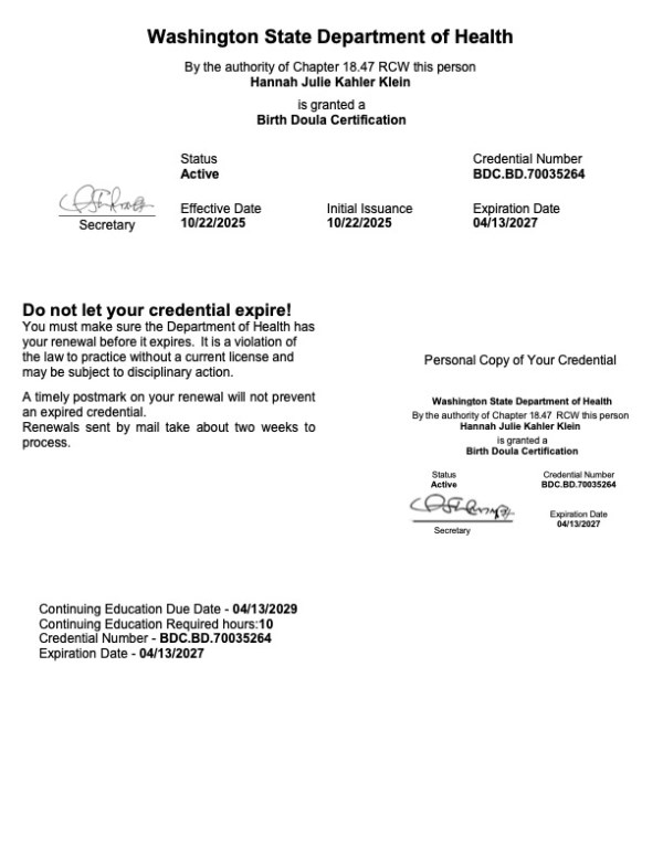 Certification