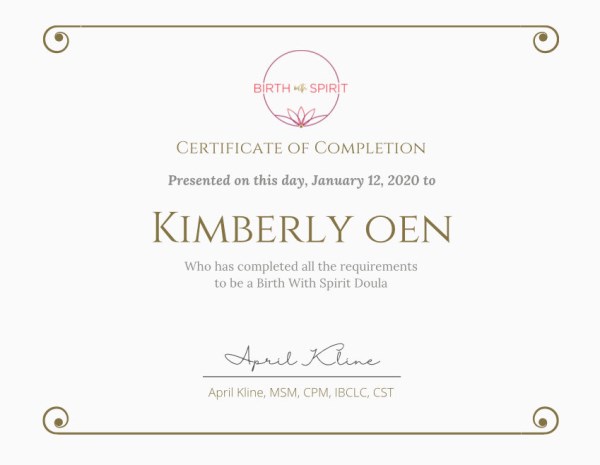 Certification