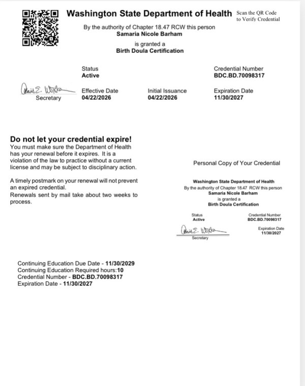 Certification