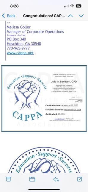 Certification