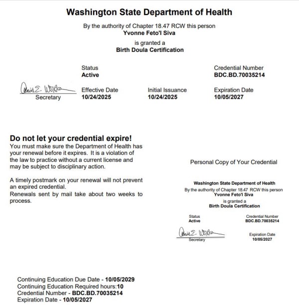 Certification
