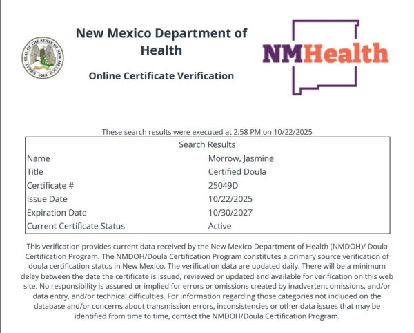 Certification