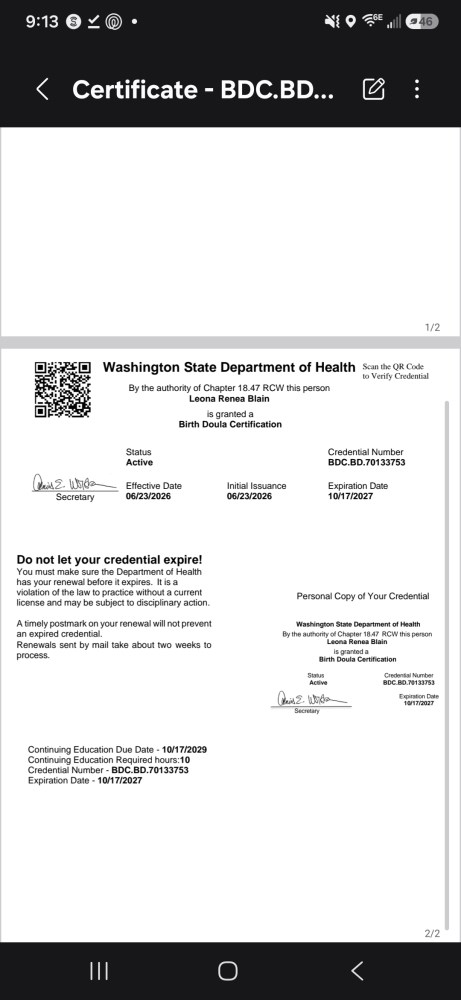 Certification