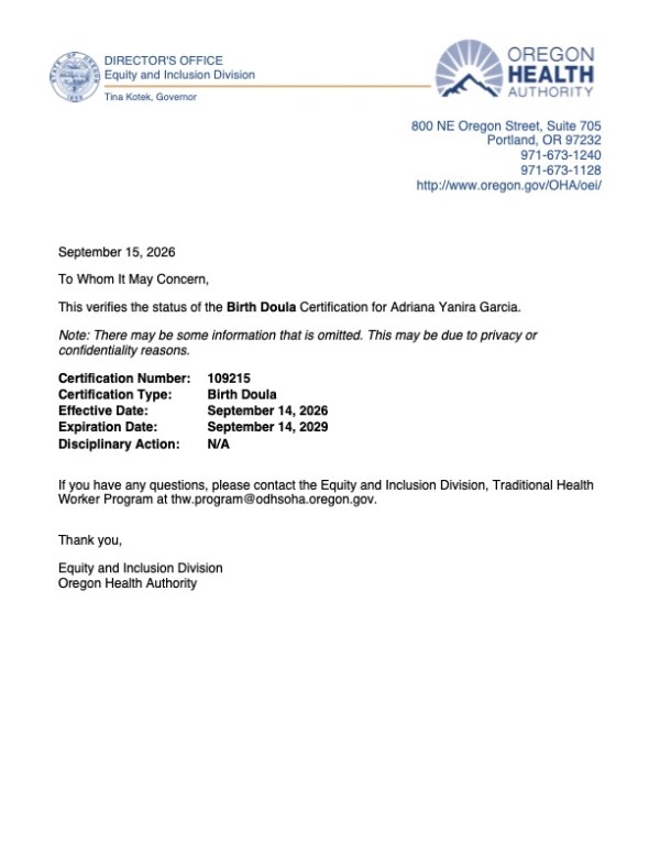 Certification