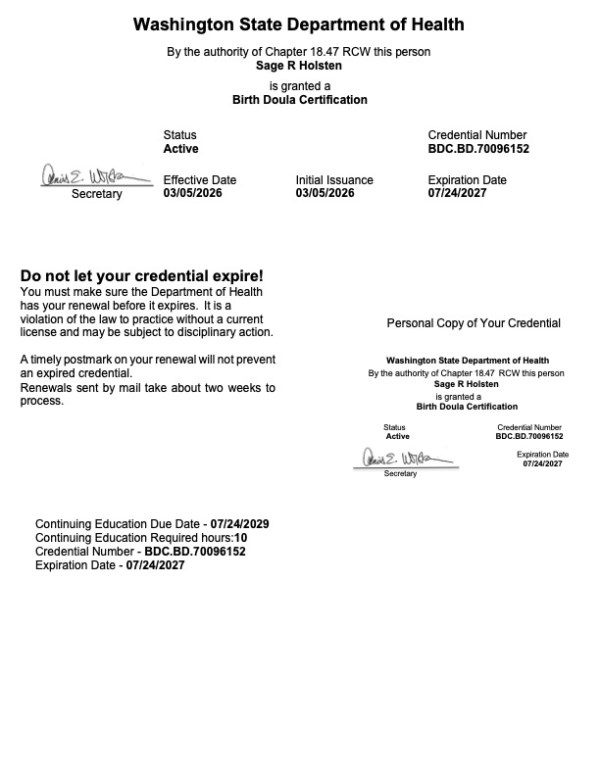 Certification