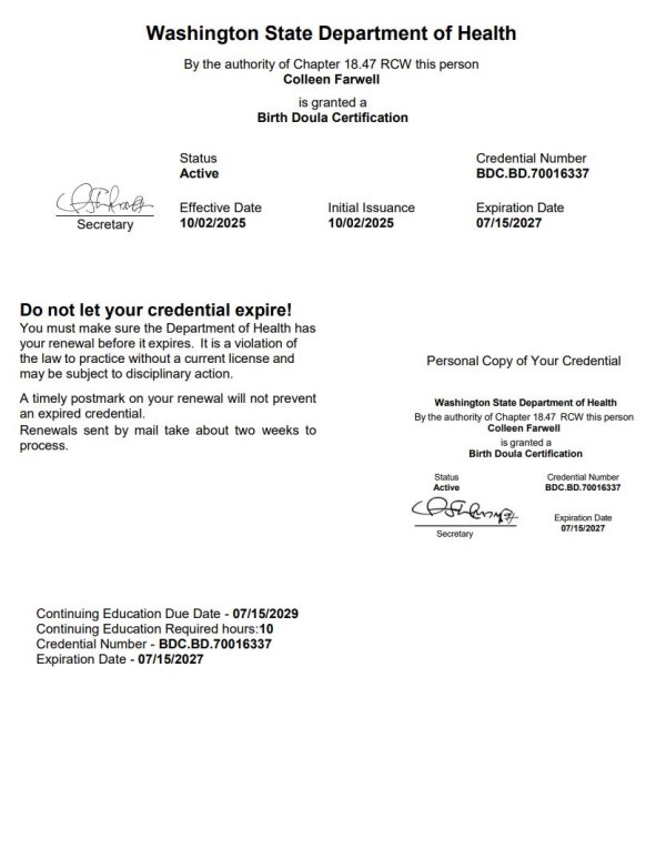 Certification