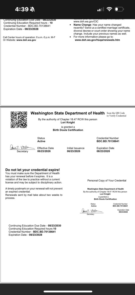 Certification
