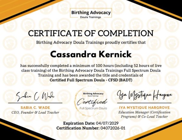 Certification